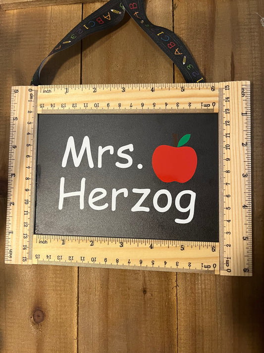 Personalized Teacher Sign